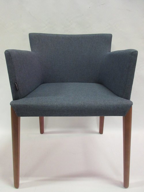 Capdell Dual Armchair in Grey Fabric (New) - Bygone Icons