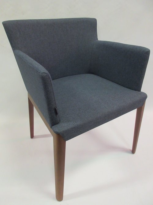 Capdell Dual Armchair in Grey Fabric (New) - Bygone Icons