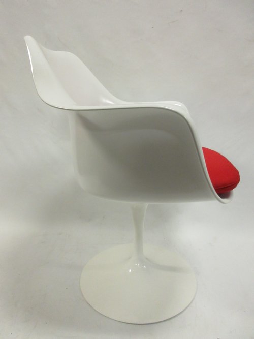 Knoll Saarinen Tulip Armchair with Red Seat (Original) - Bygone Icons