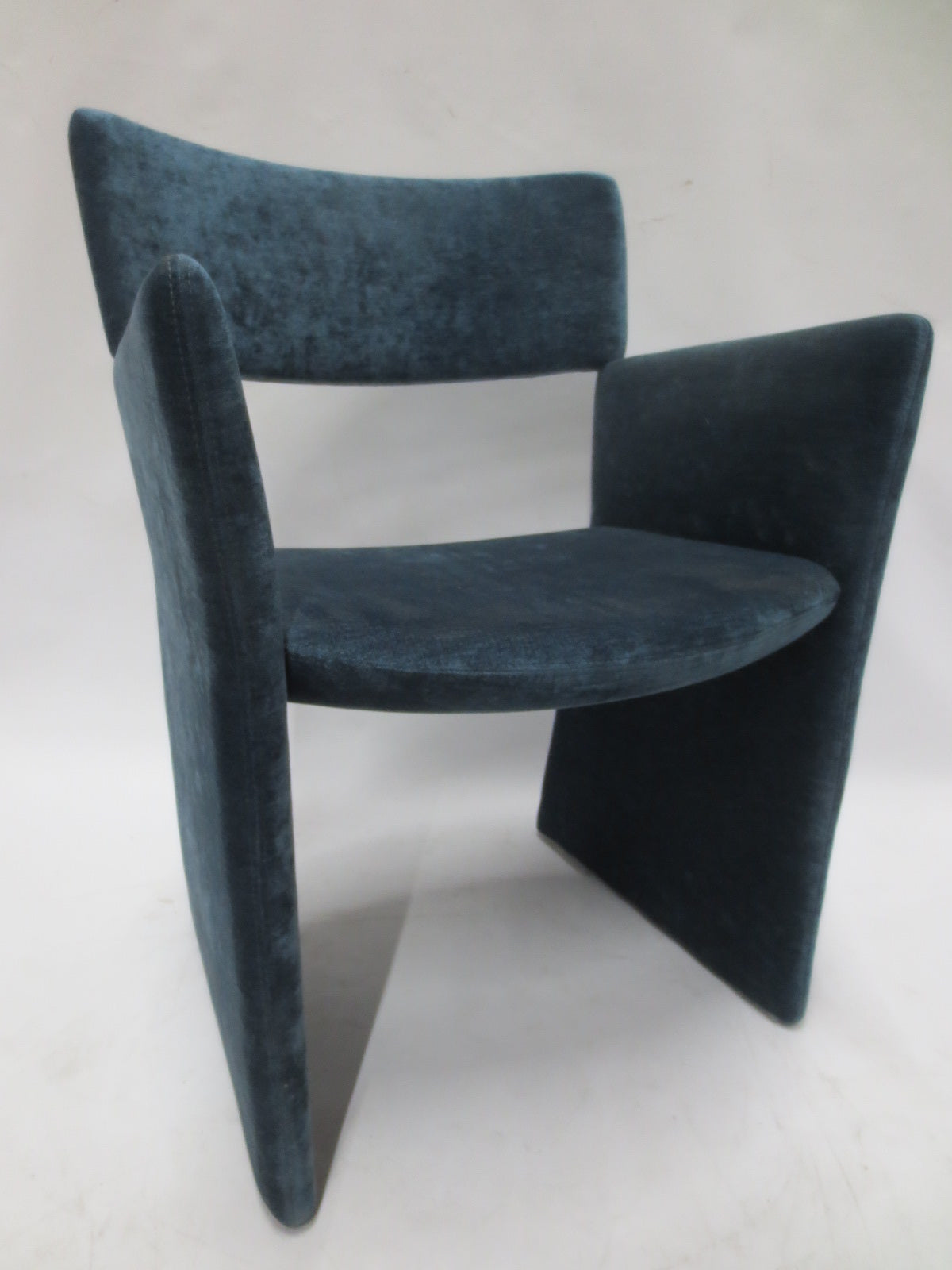 Massproductions Crown Armchair in Blue Velvet - Bygone Icons