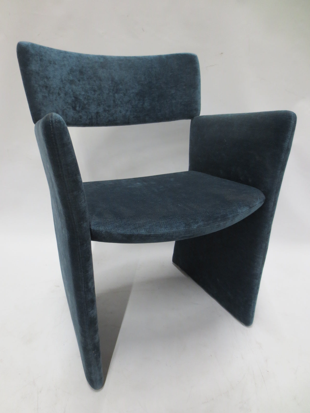 Massproductions Crown Armchair in Blue Velvet - Bygone Icons