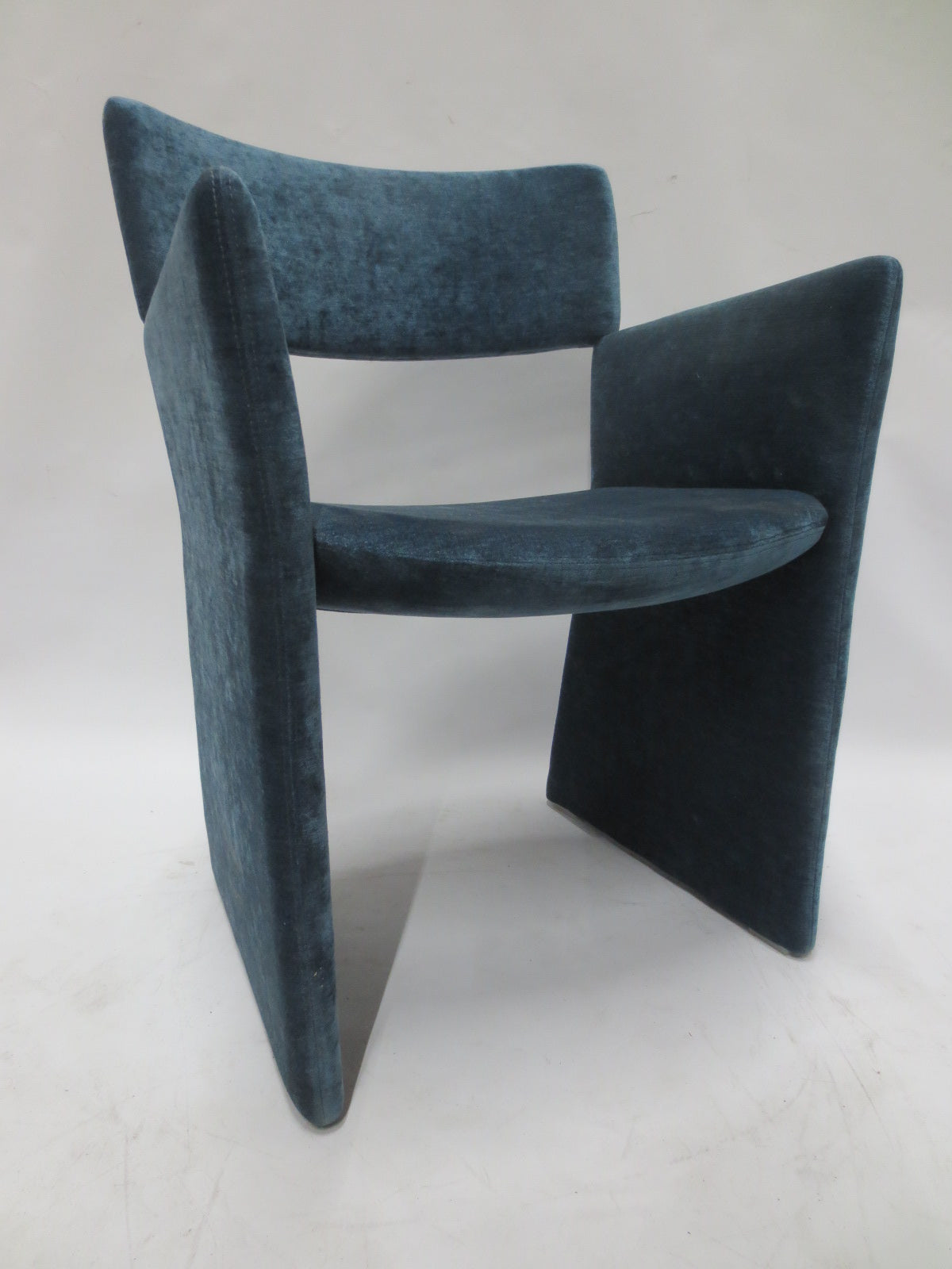 Massproductions Crown Armchair in Blue Velvet - Bygone Icons