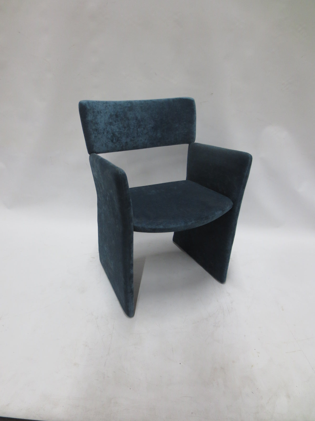 Massproductions Crown Armchair in Blue Velvet - Bygone Icons