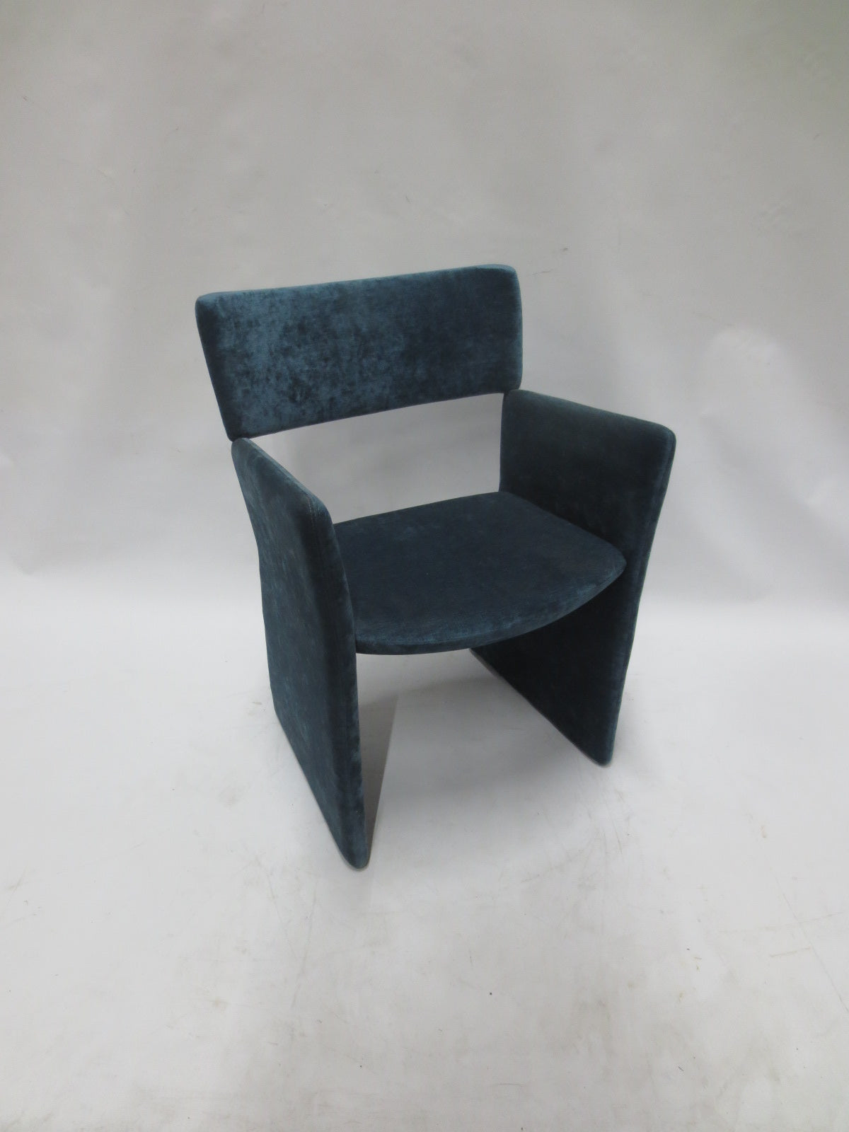 Massproductions Crown Armchair in Blue Velvet - Bygone Icons