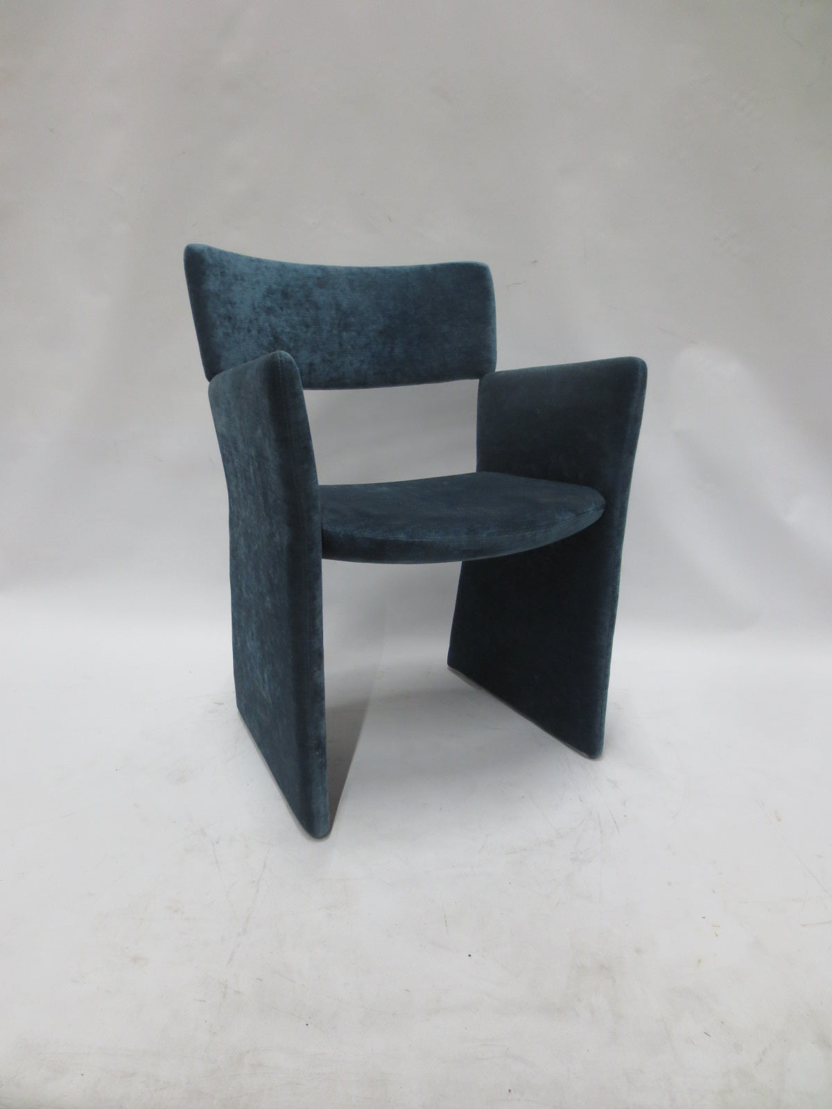 Massproductions Crown Armchair in Blue Velvet - Bygone Icons