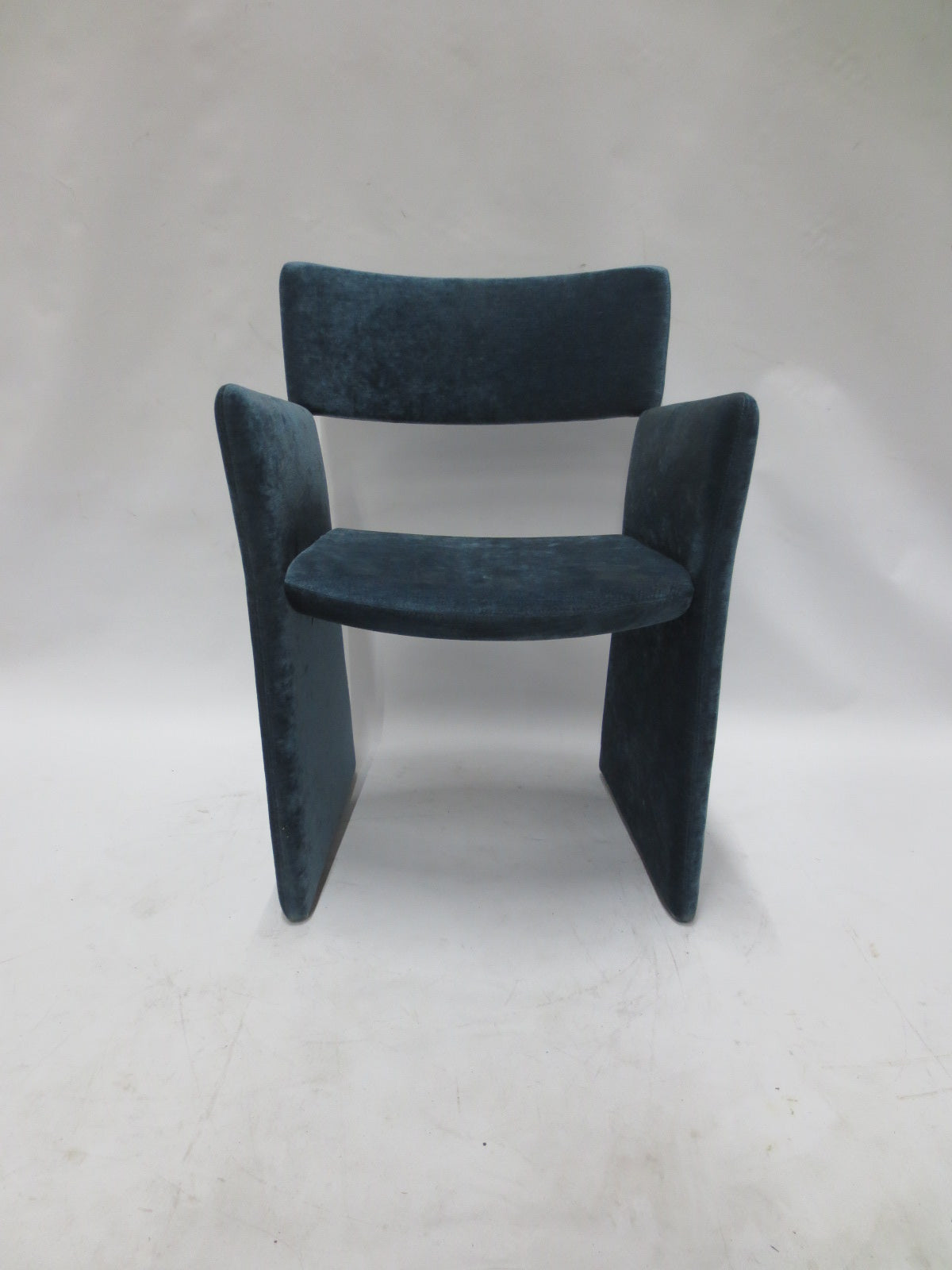 Massproductions Crown Armchair in Blue Velvet - Bygone Icons