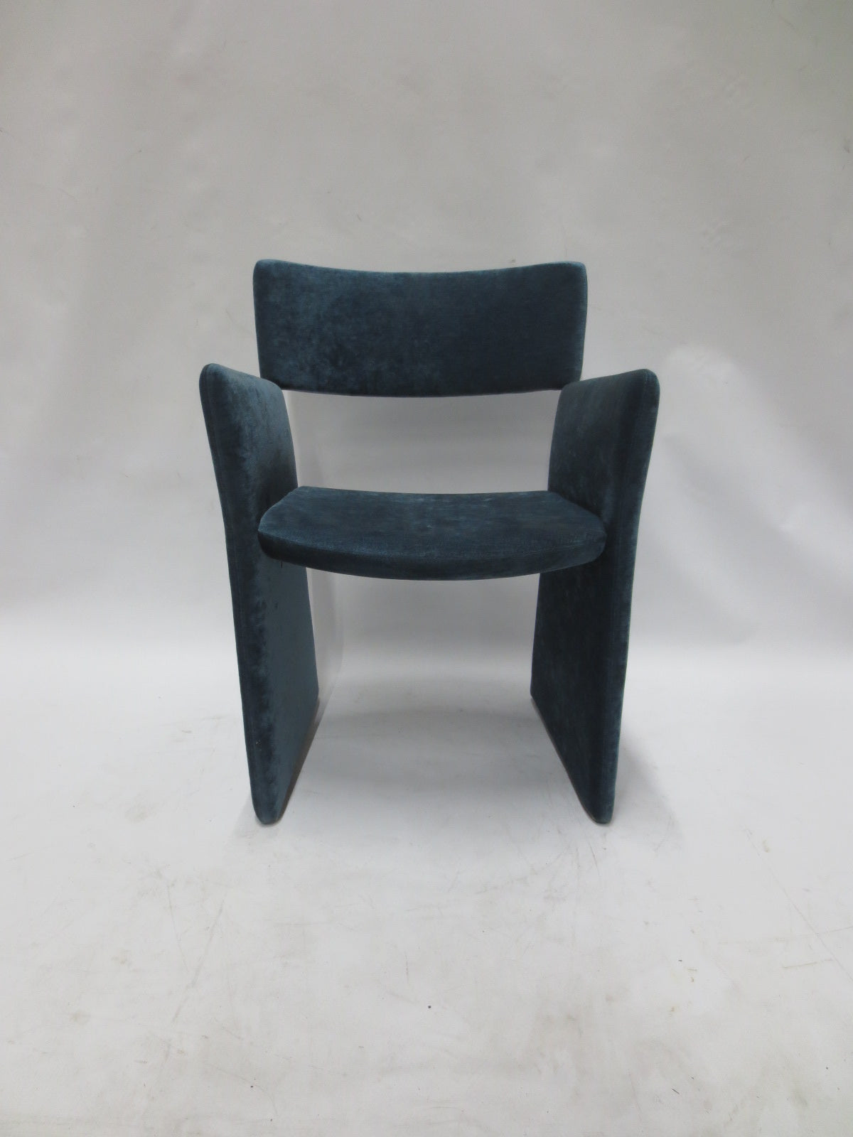 Massproductions Crown Armchair in Blue Velvet - Bygone Icons