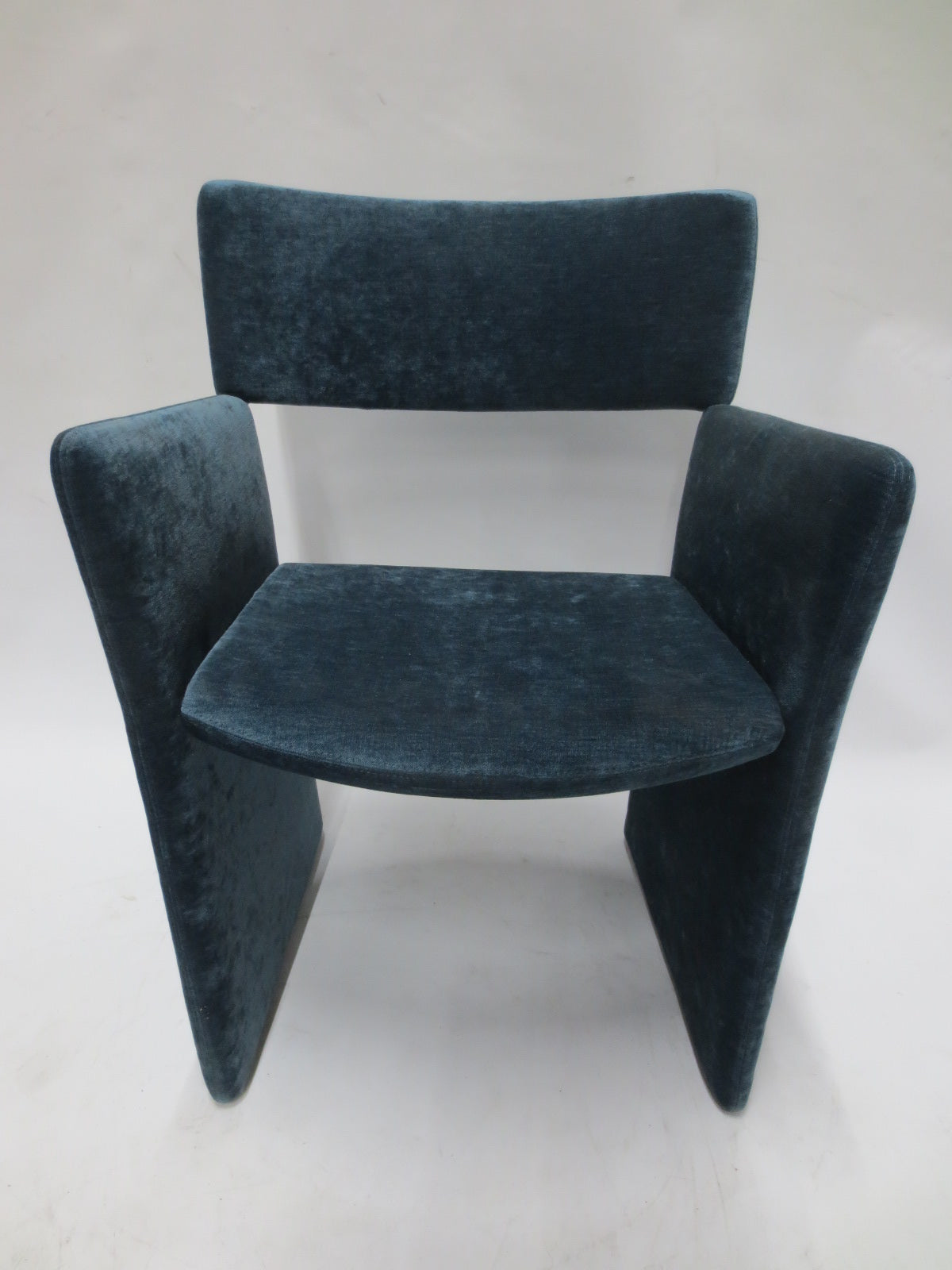 Massproductions Crown Armchair in Blue Velvet - Bygone Icons