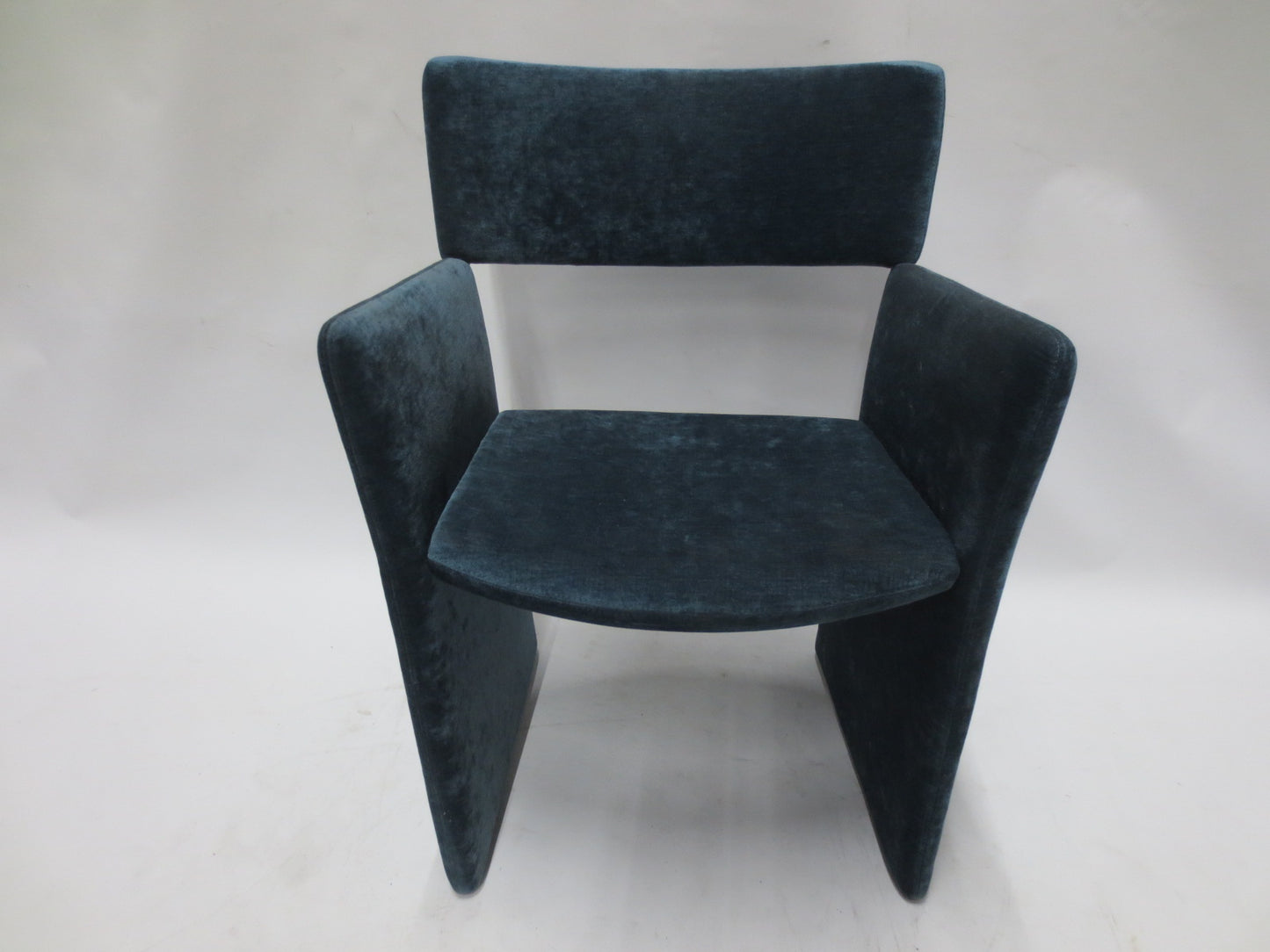 Massproductions Crown Armchair in Blue Velvet - Bygone Icons