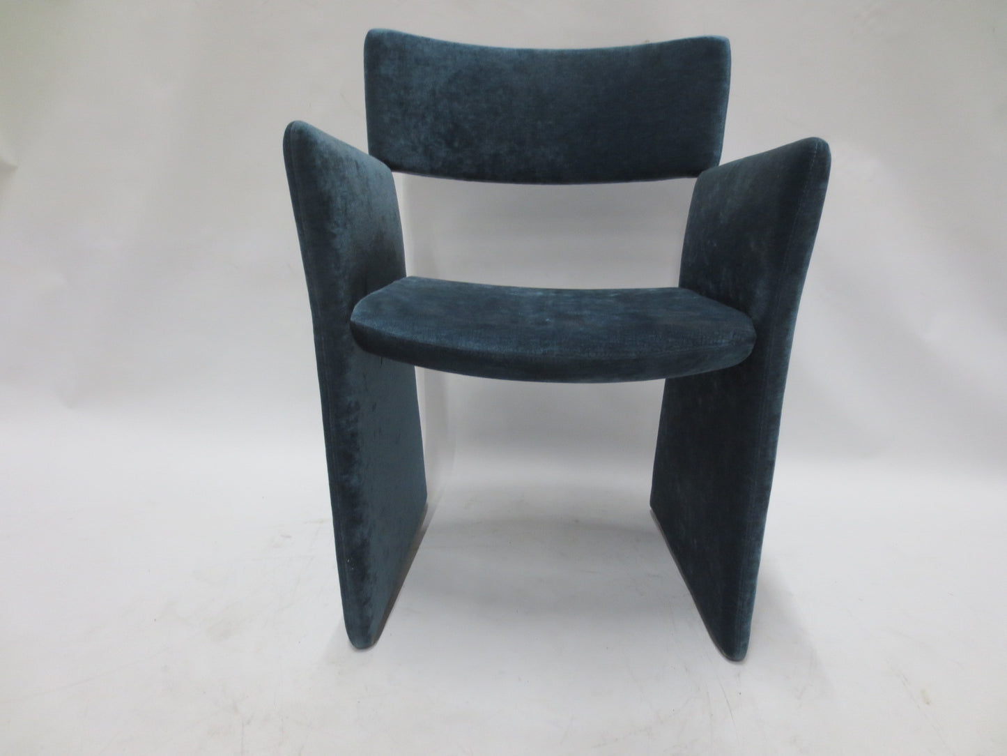 Massproductions Crown Armchair in Blue Velvet - Bygone Icons