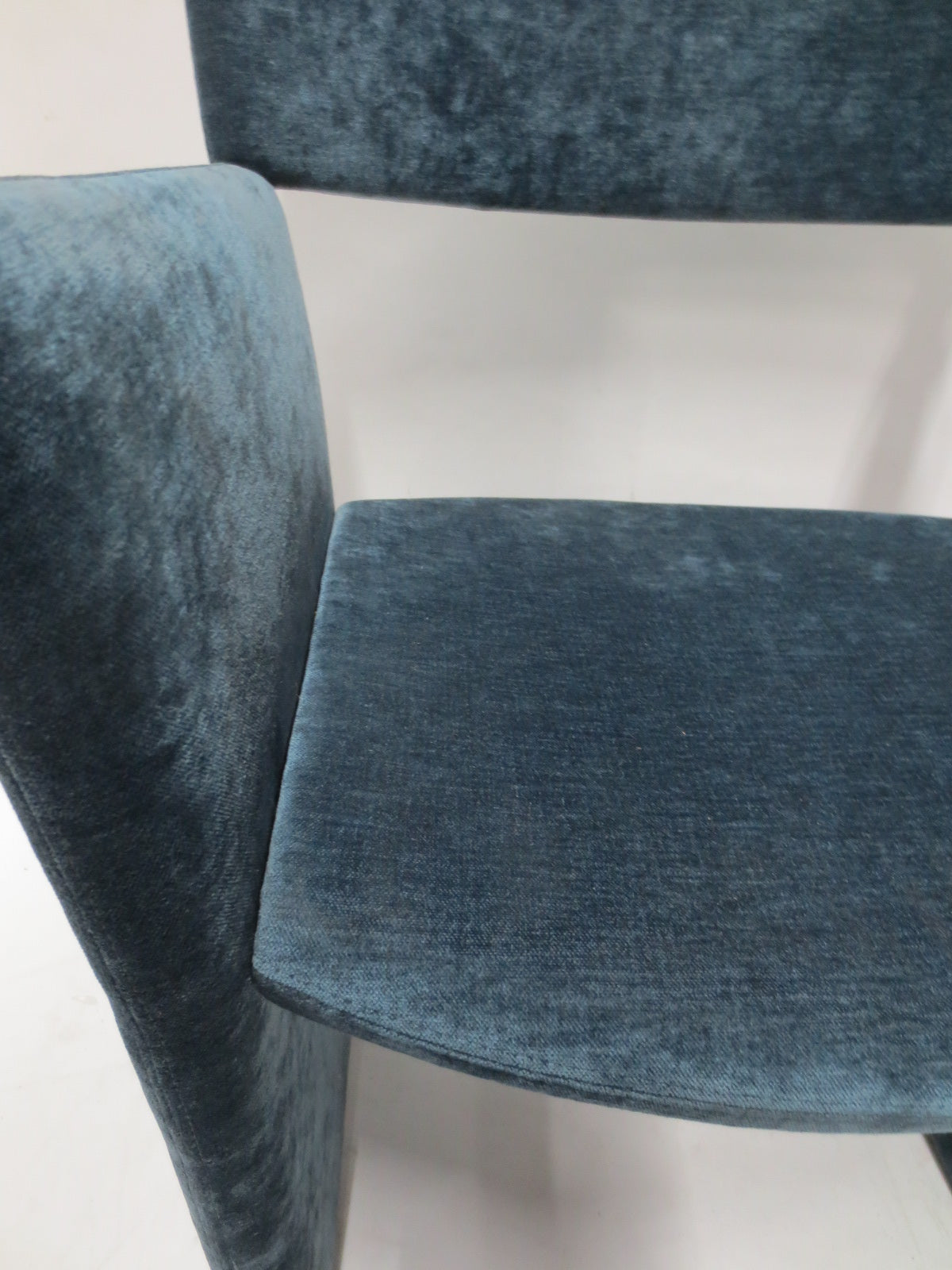 Massproductions Crown Armchair in Blue Velvet - Bygone Icons