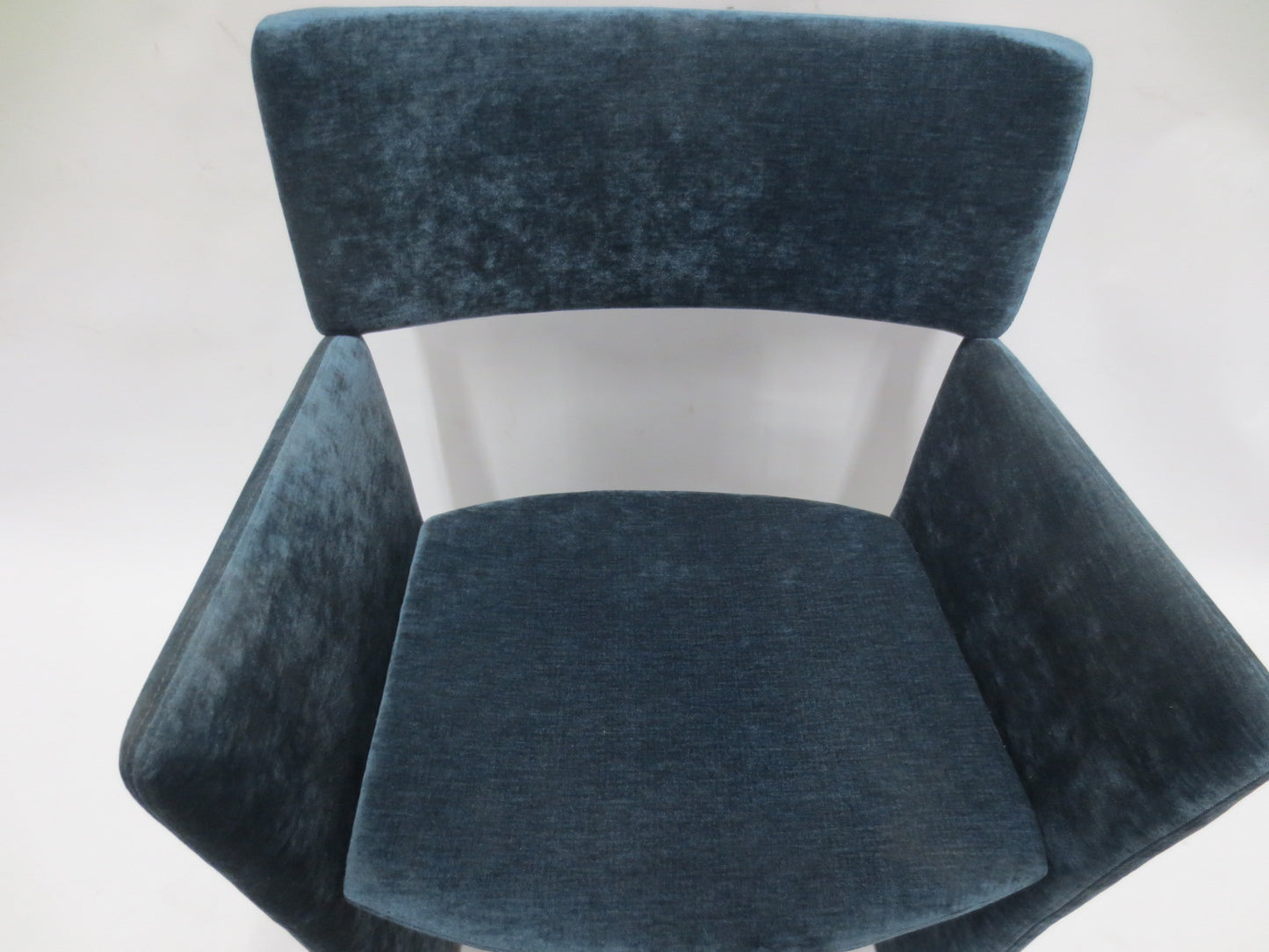 Massproductions Crown Armchair in Blue Velvet - Bygone Icons