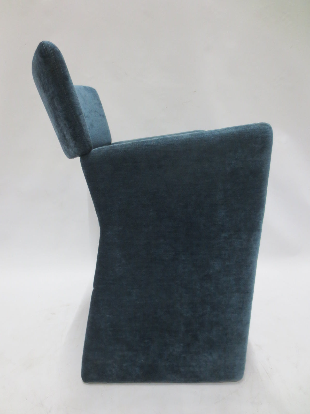 Massproductions Crown Armchair in Blue Velvet - Bygone Icons