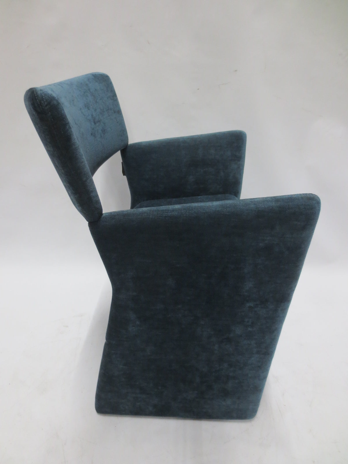 Massproductions Crown Armchair in Blue Velvet - Bygone Icons