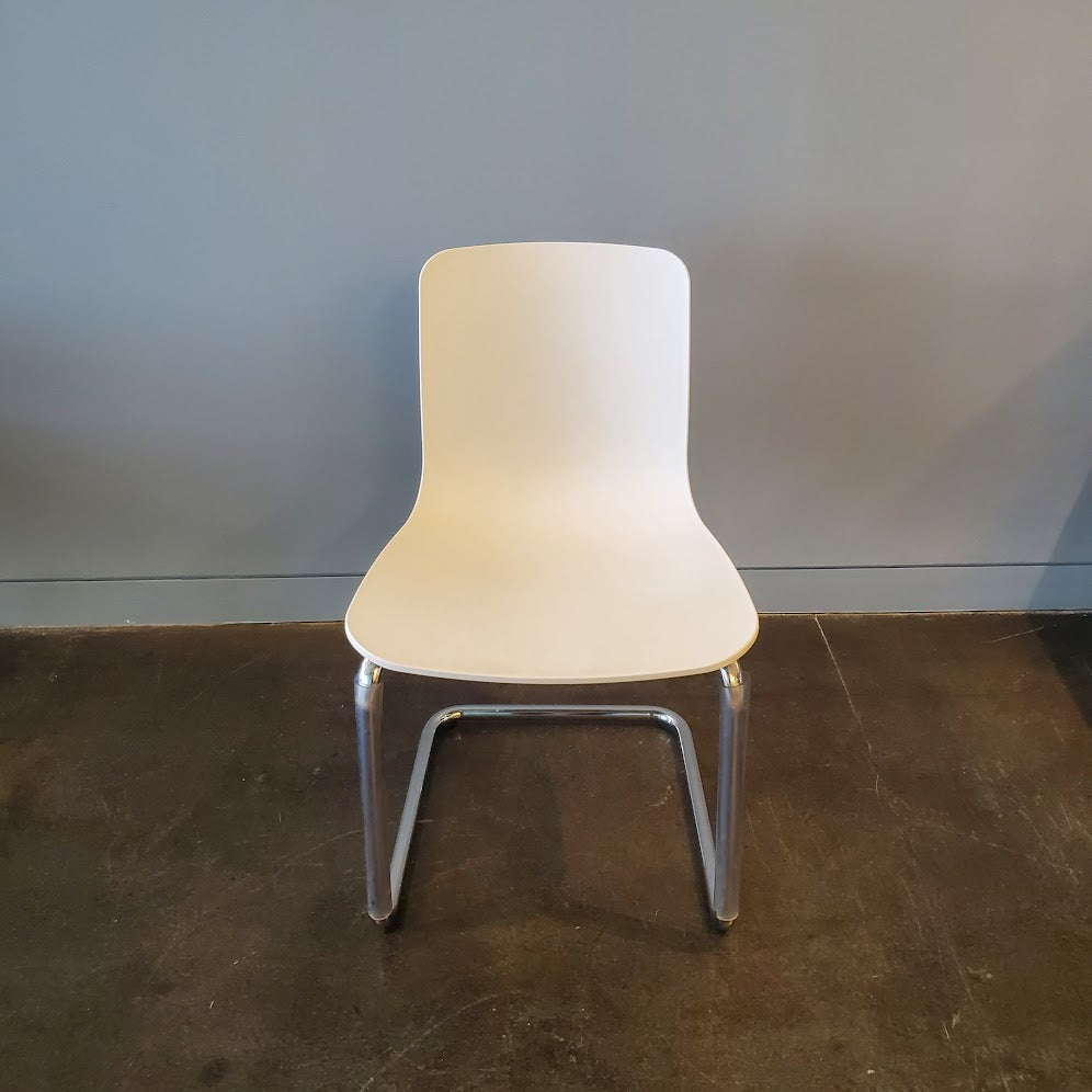 Vitra HAL Dining Chair with Cantilever Base in White