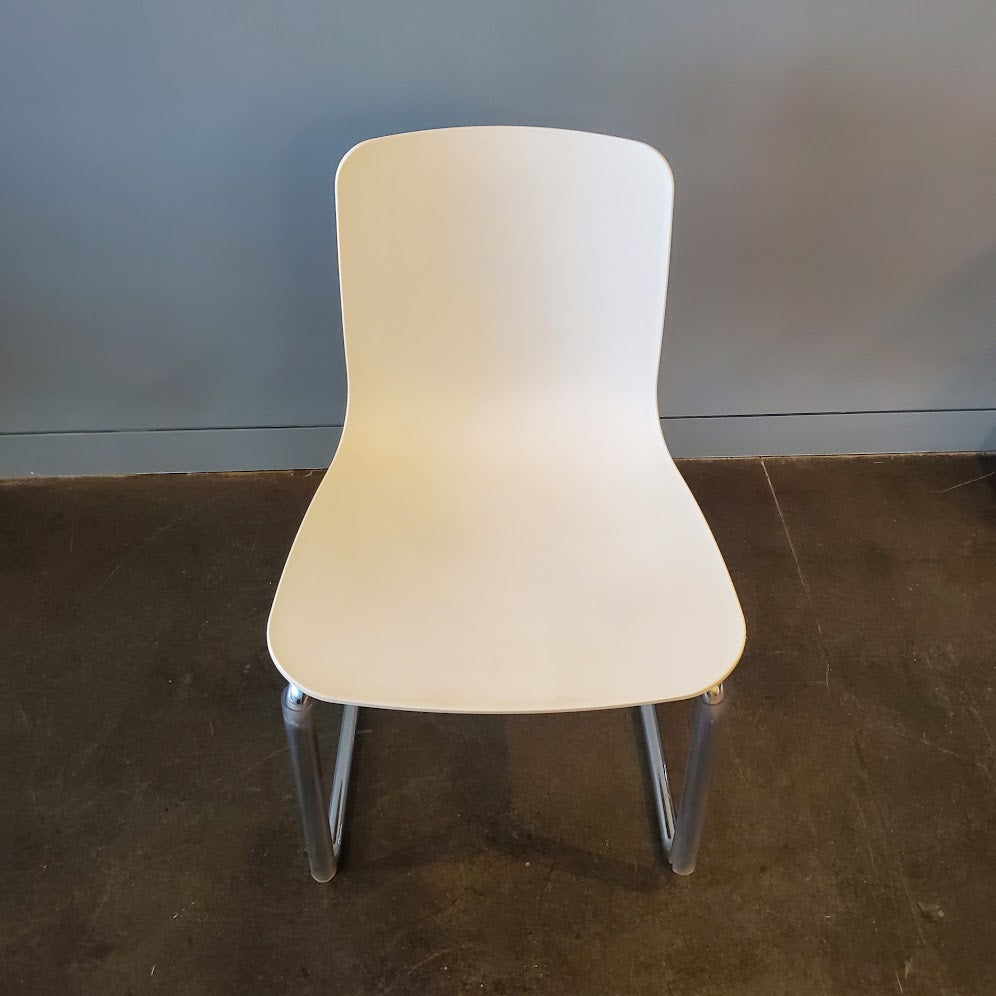 Vitra HAL Dining Chair with Cantilever Base in White