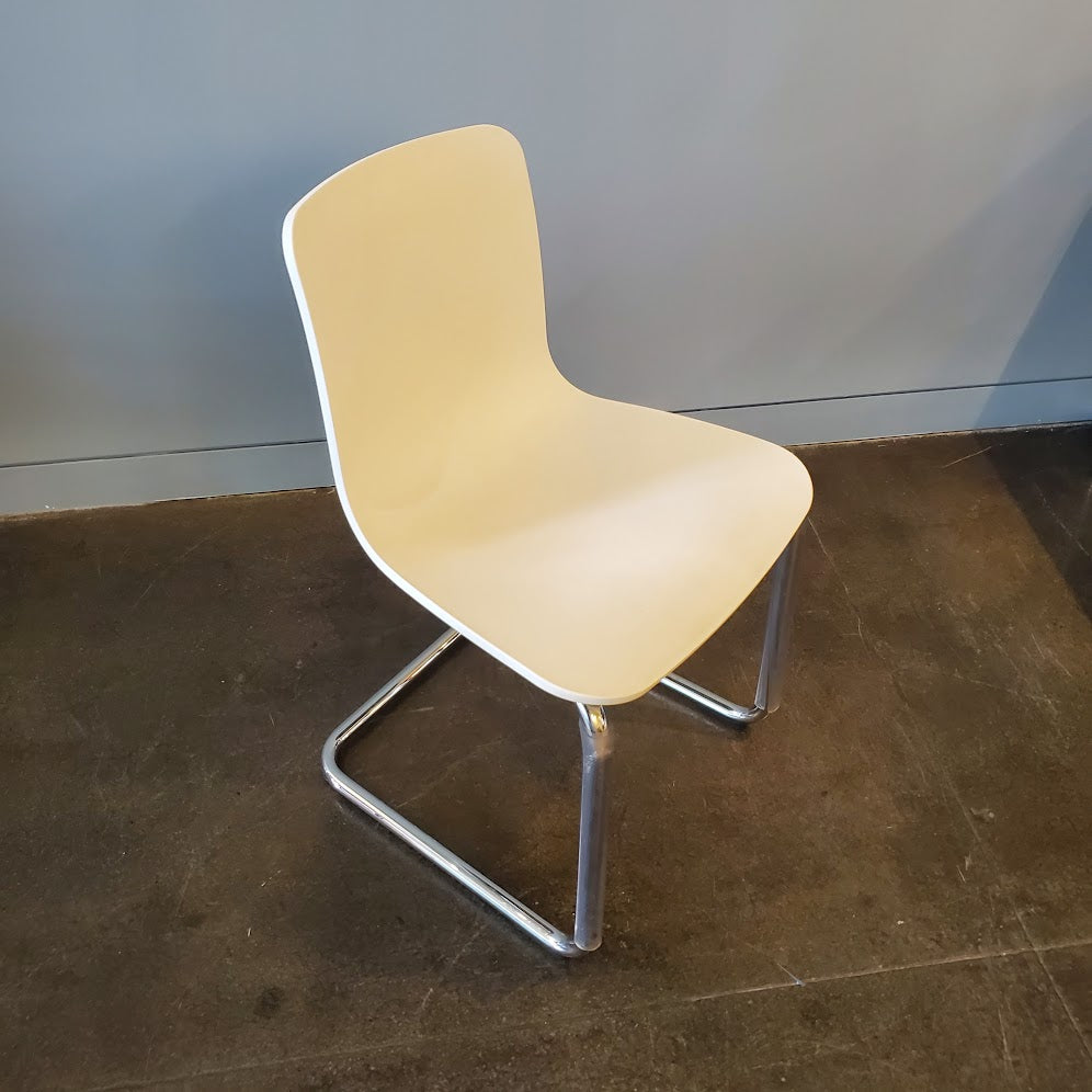 Vitra HAL Dining Chair with Cantilever Base in White