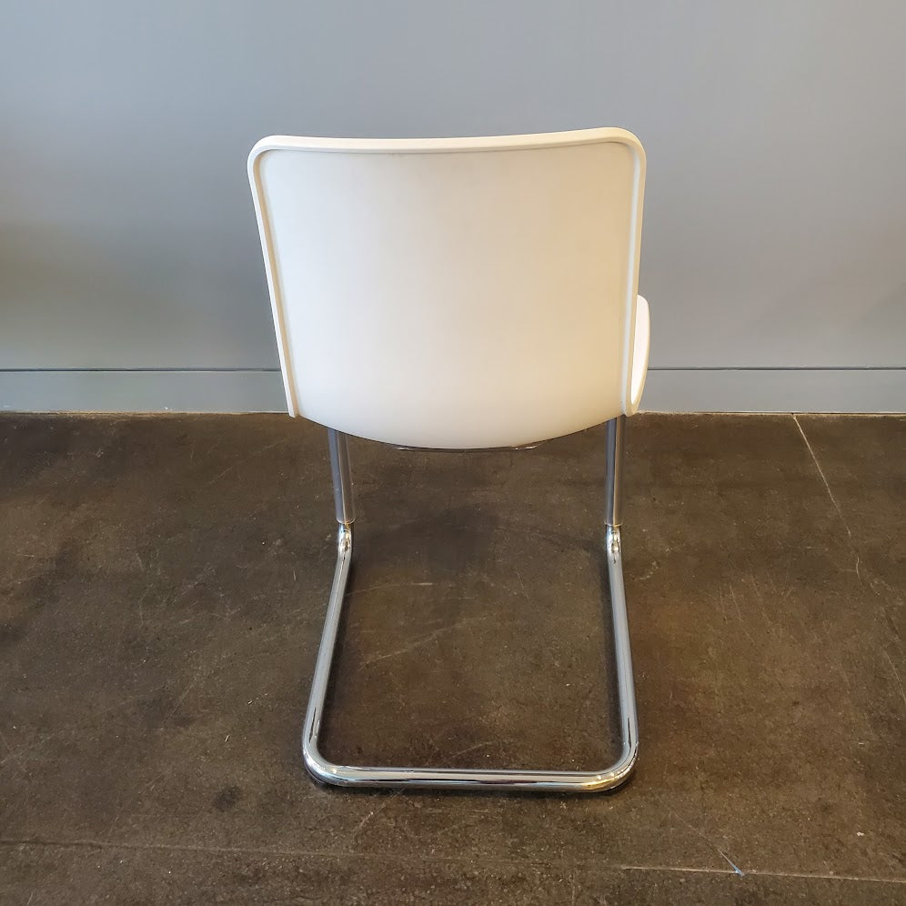 Vitra HAL Dining Chair with Cantilever Base in White