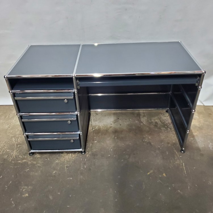 USM Haller Computer Desk in Anthracite - Bygone Icons