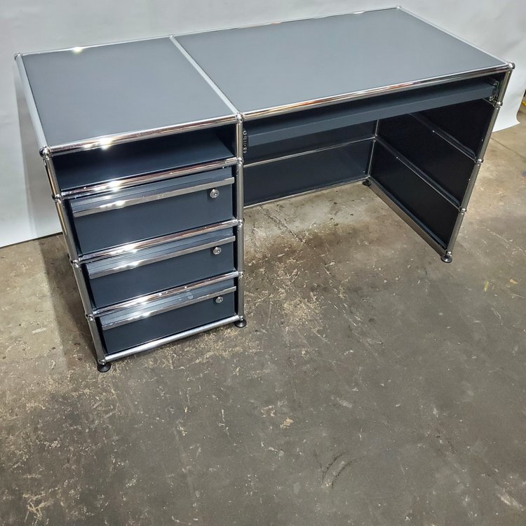 USM Haller Computer Desk in Anthracite - Bygone Icons