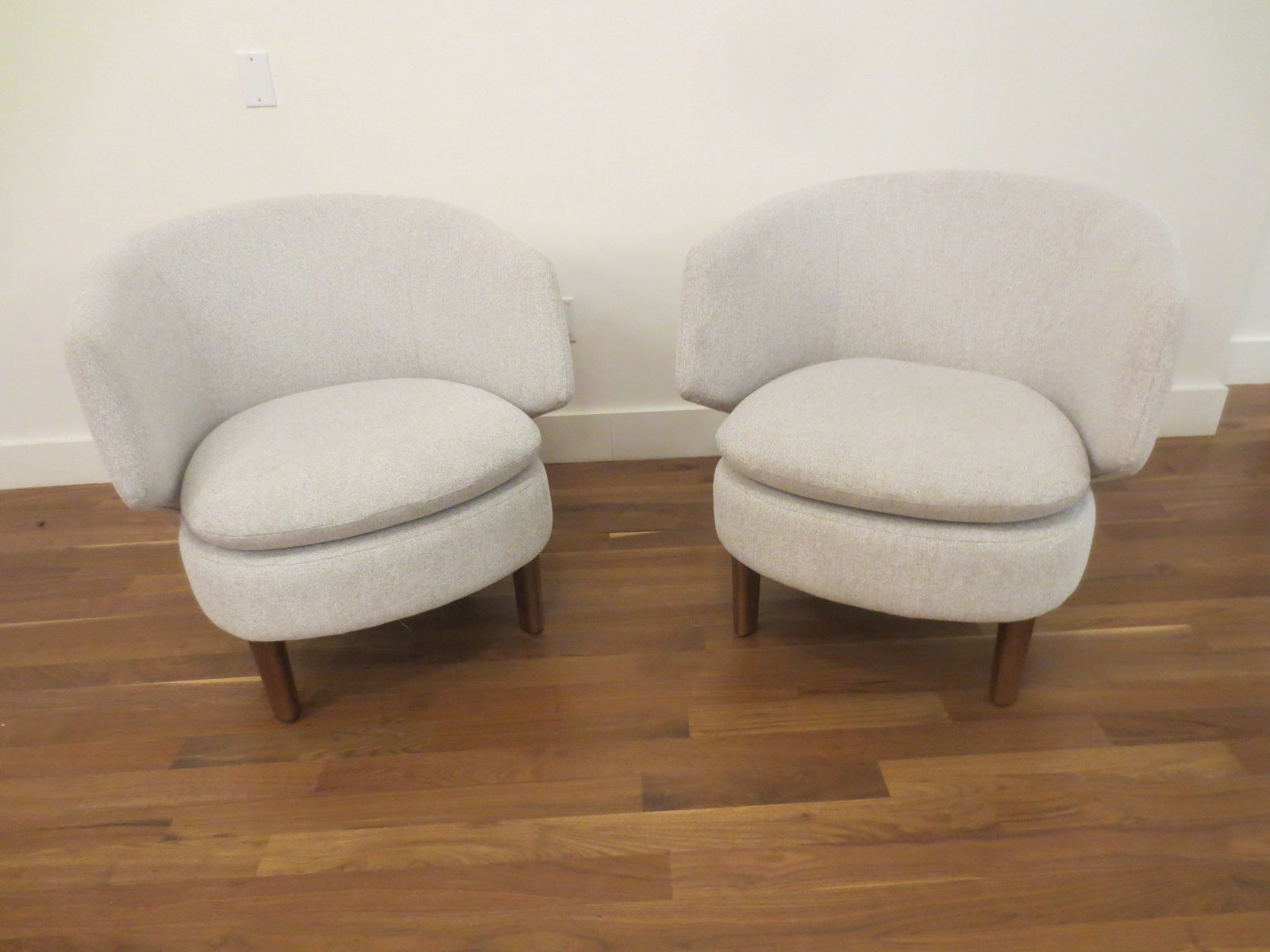 West Elm Crescent Lounge Chairs - A Pair - Bygone Icons