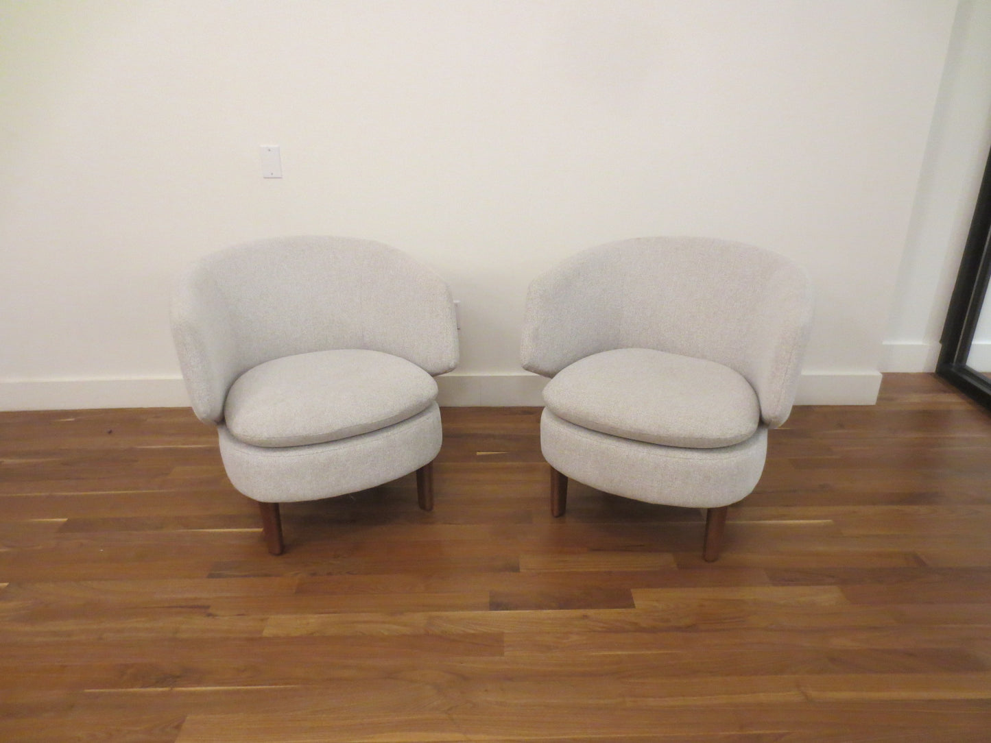 West Elm Crescent Lounge Chairs - A Pair - Bygone Icons