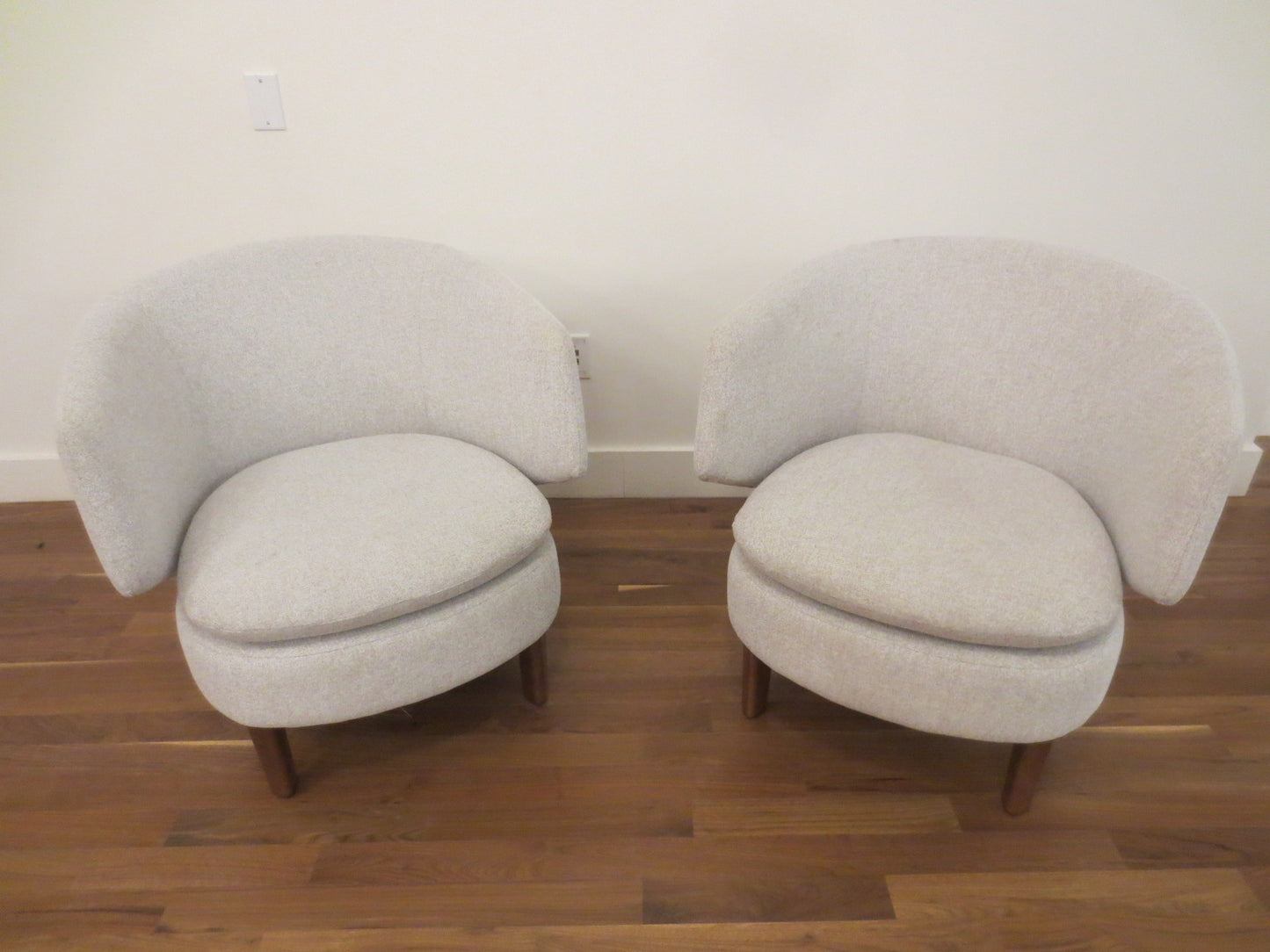 West Elm Crescent Lounge Chairs - A Pair - Bygone Icons