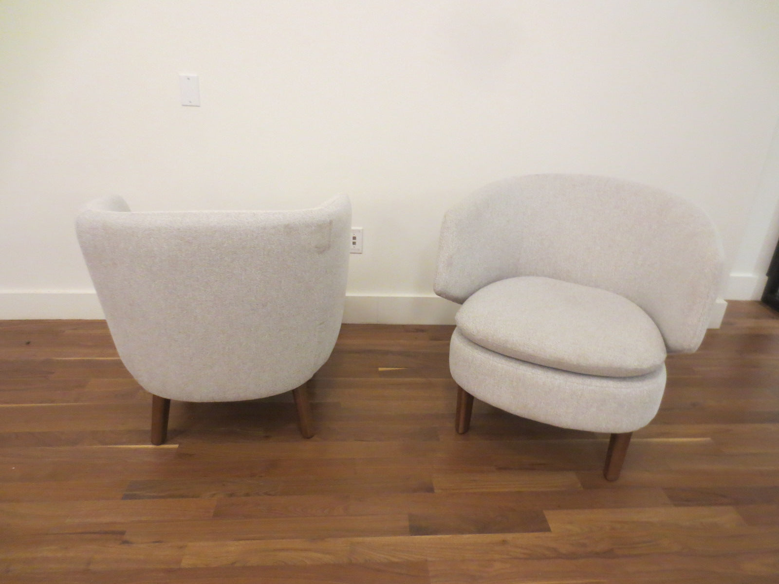 West Elm Crescent Lounge Chairs - A Pair - Bygone Icons