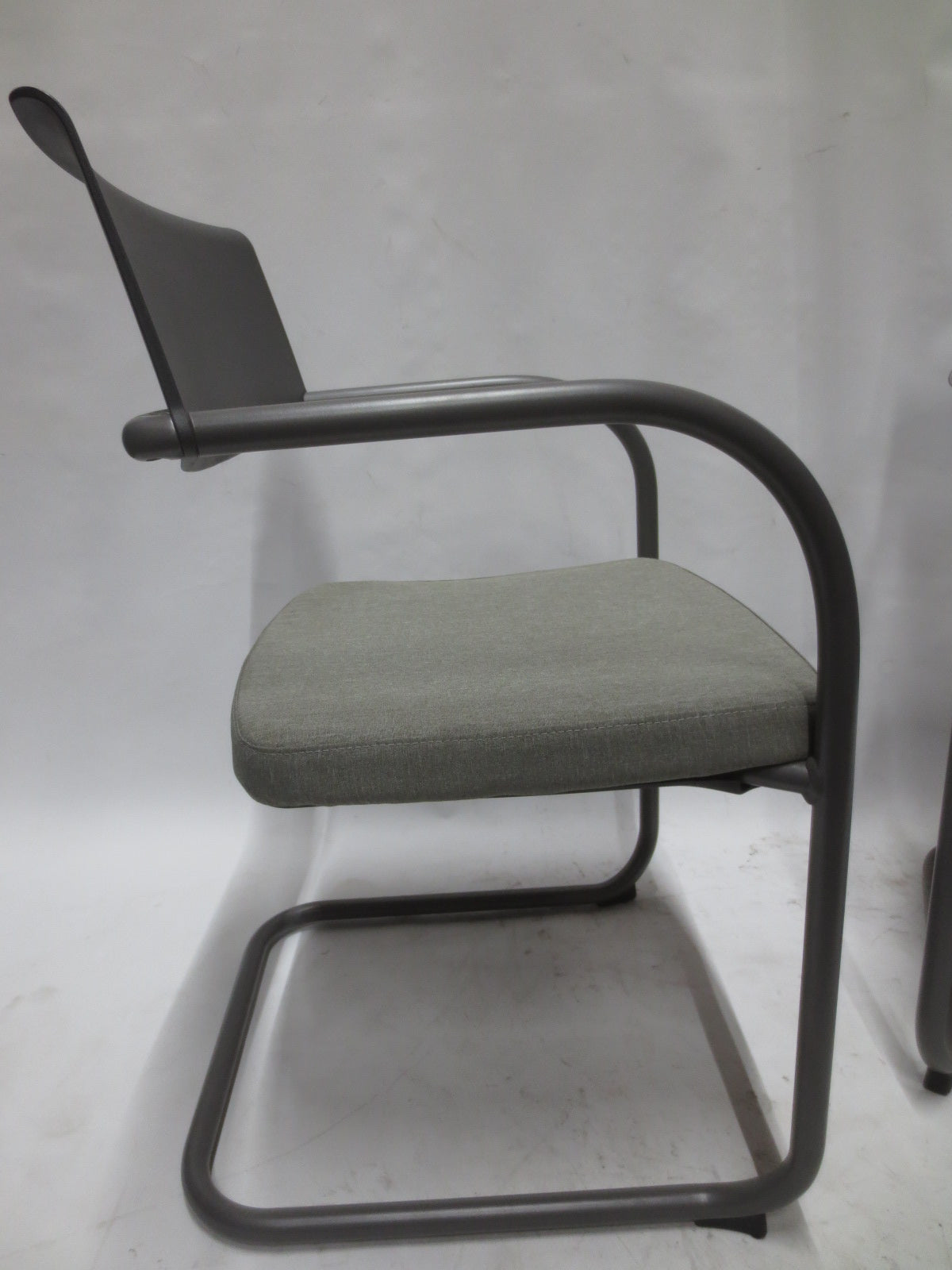 Knoll Moment Guest Chairs in Grey - A Pair