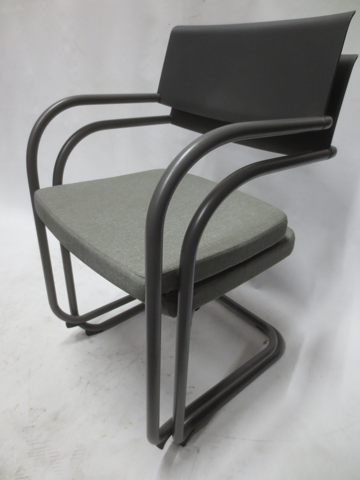 Knoll Moment Guest Chairs in Grey - A Pair