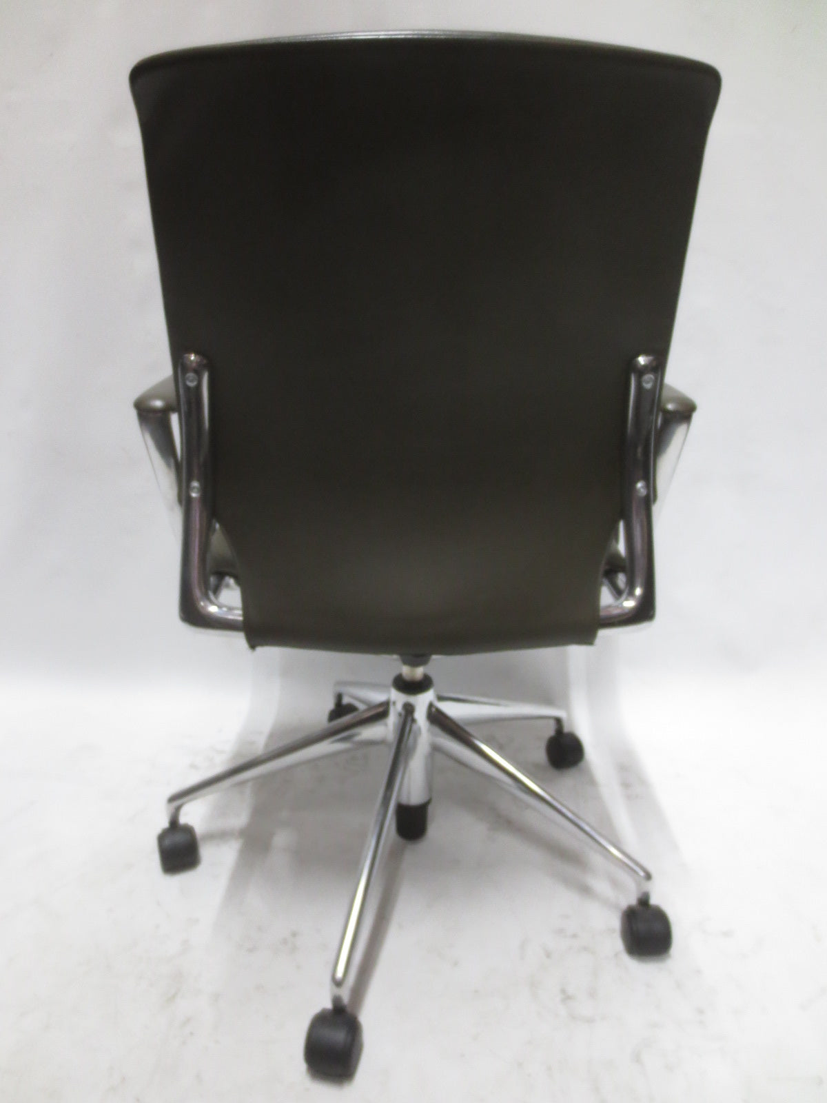 Vitra Meda Conference Chair in Grey-Green Leather