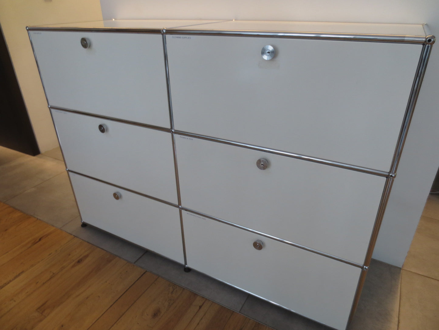 USM Haller 2x3 Cabinet with 6 Drawers in White