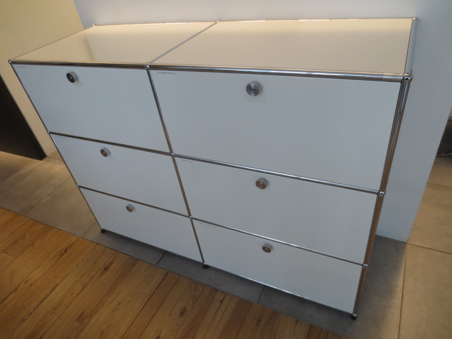 USM Haller 2x3 Cabinet with 6 Drawers in White