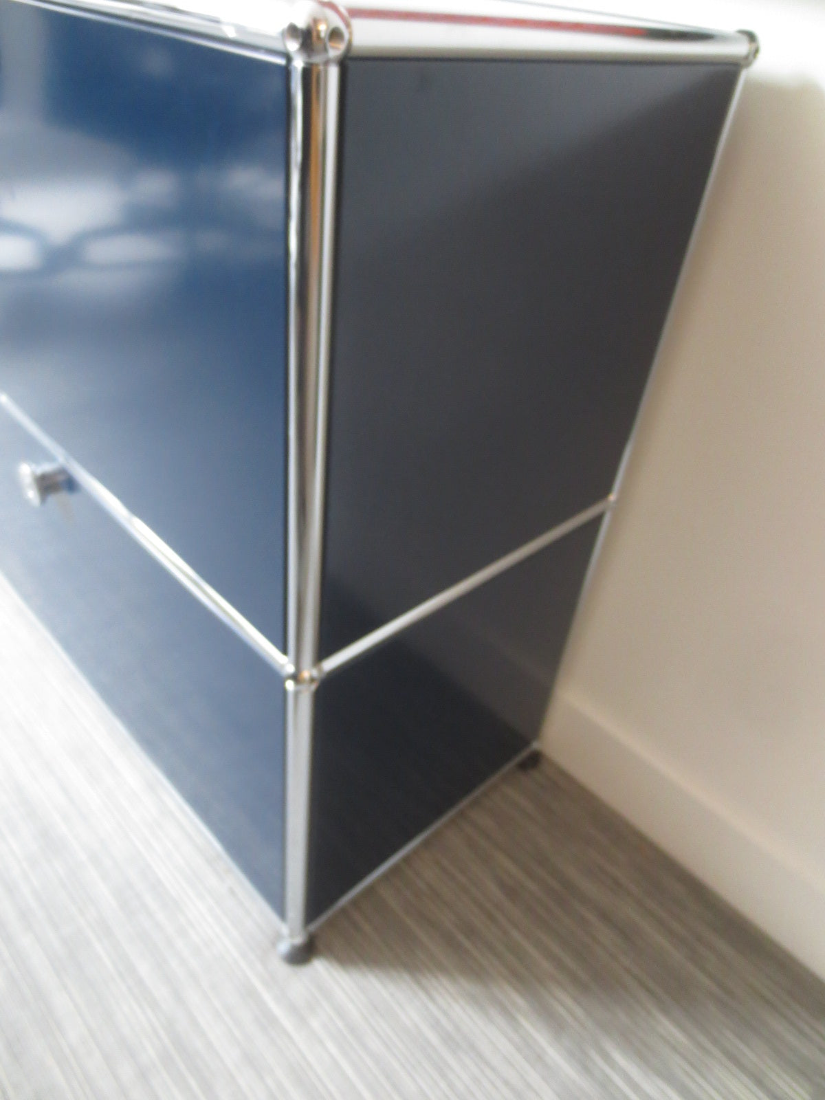 USM Haller Cabinet 2x2 with 4 Drawers in Steel Blue