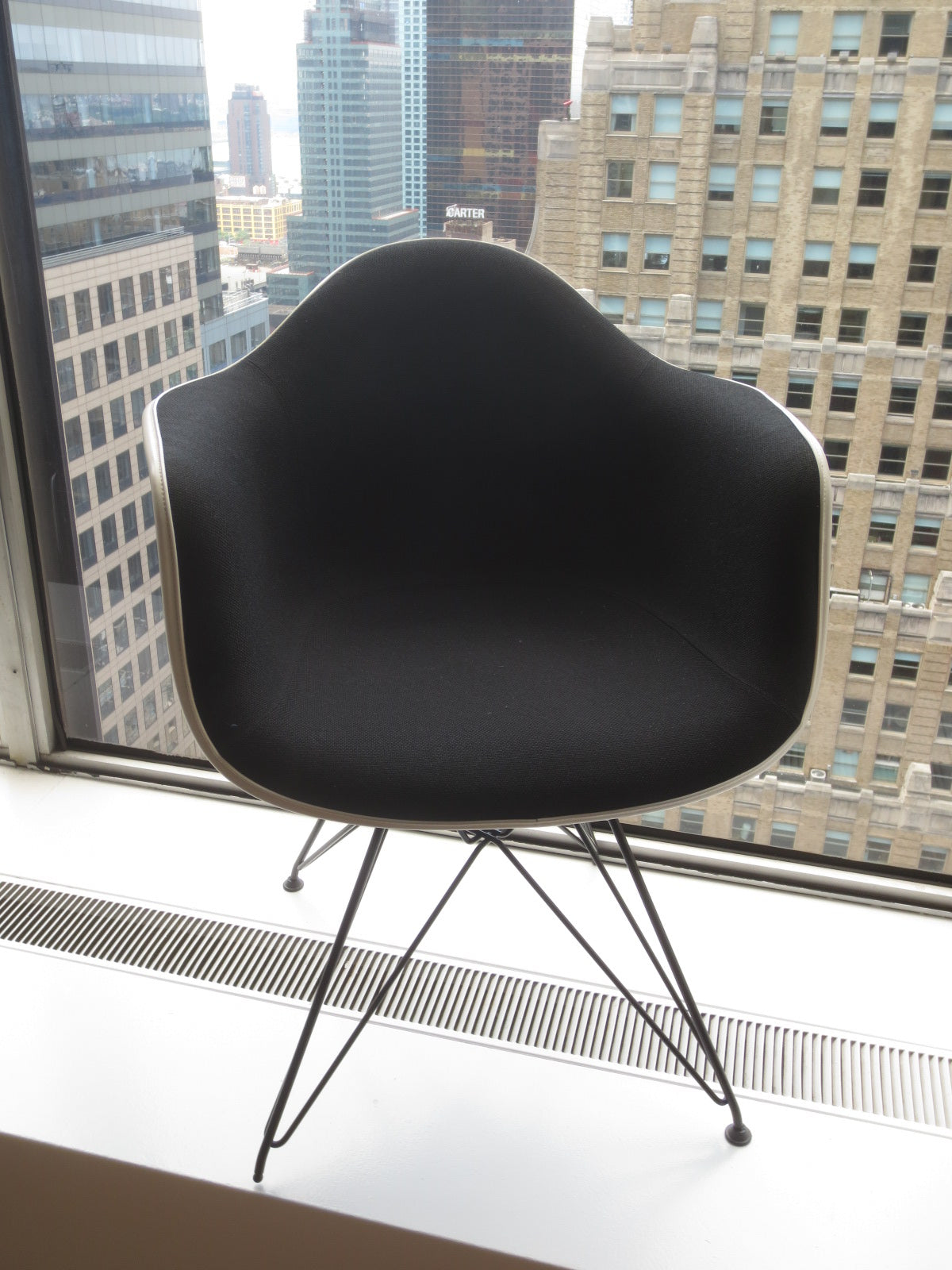 Herman Miller Eames Molded Armchair in Black Fabric