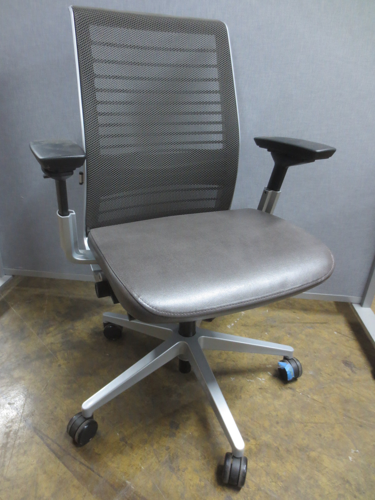 Steelcase Think V2 Ergonomic Office Chair in Brown Eco-Leather