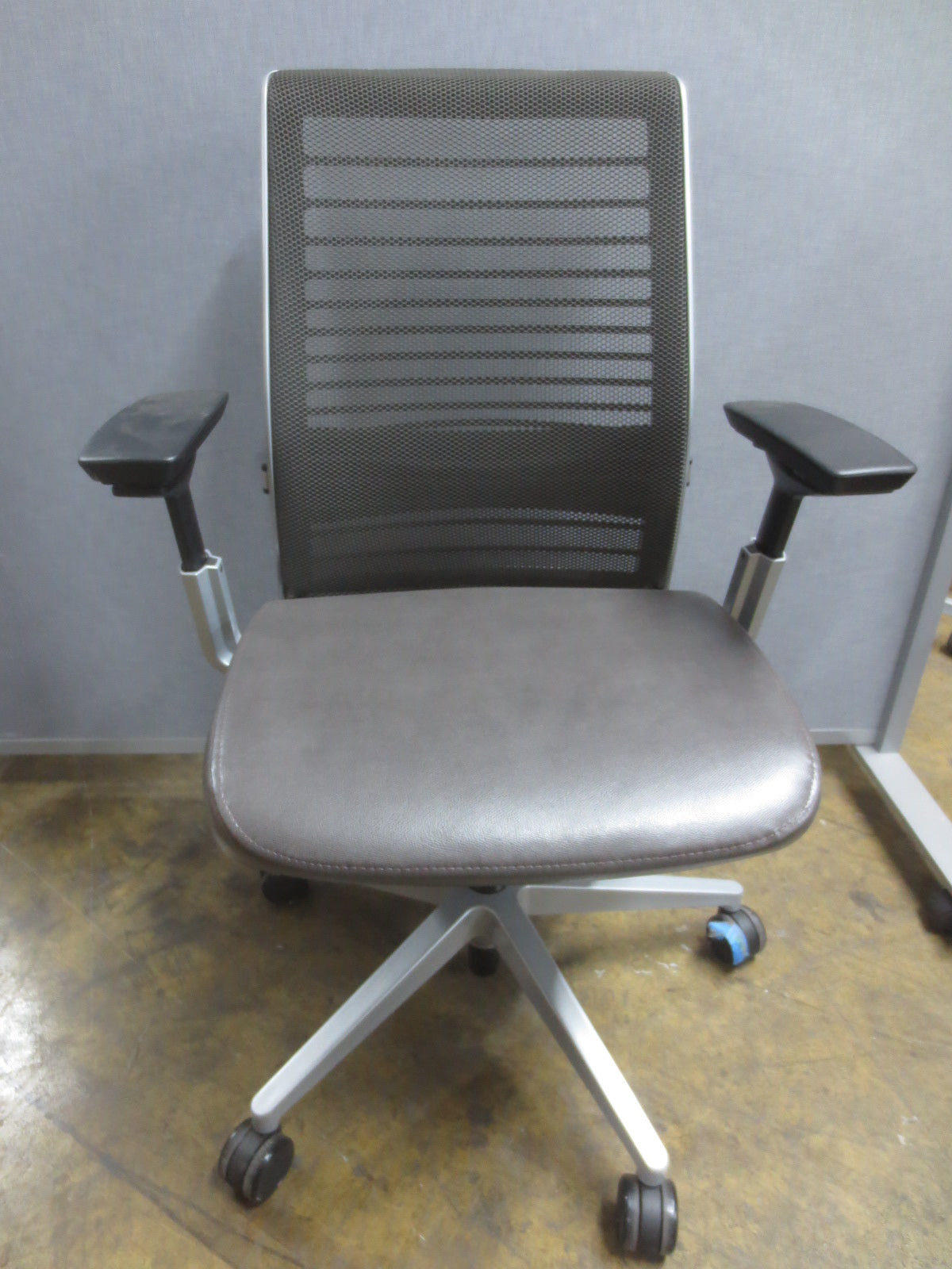 Steelcase Think V2 Ergonomic Office Chair in Brown Eco-Leather