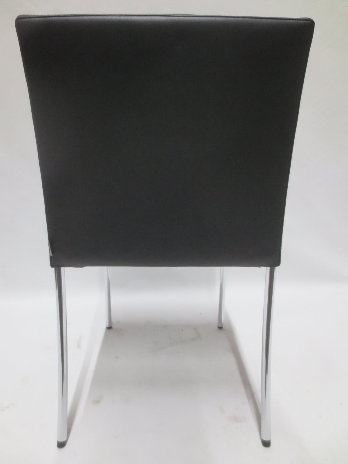 Walter Knoll Jason Lite Side Chair in Black with Polished Chrome Legs - Single (New)