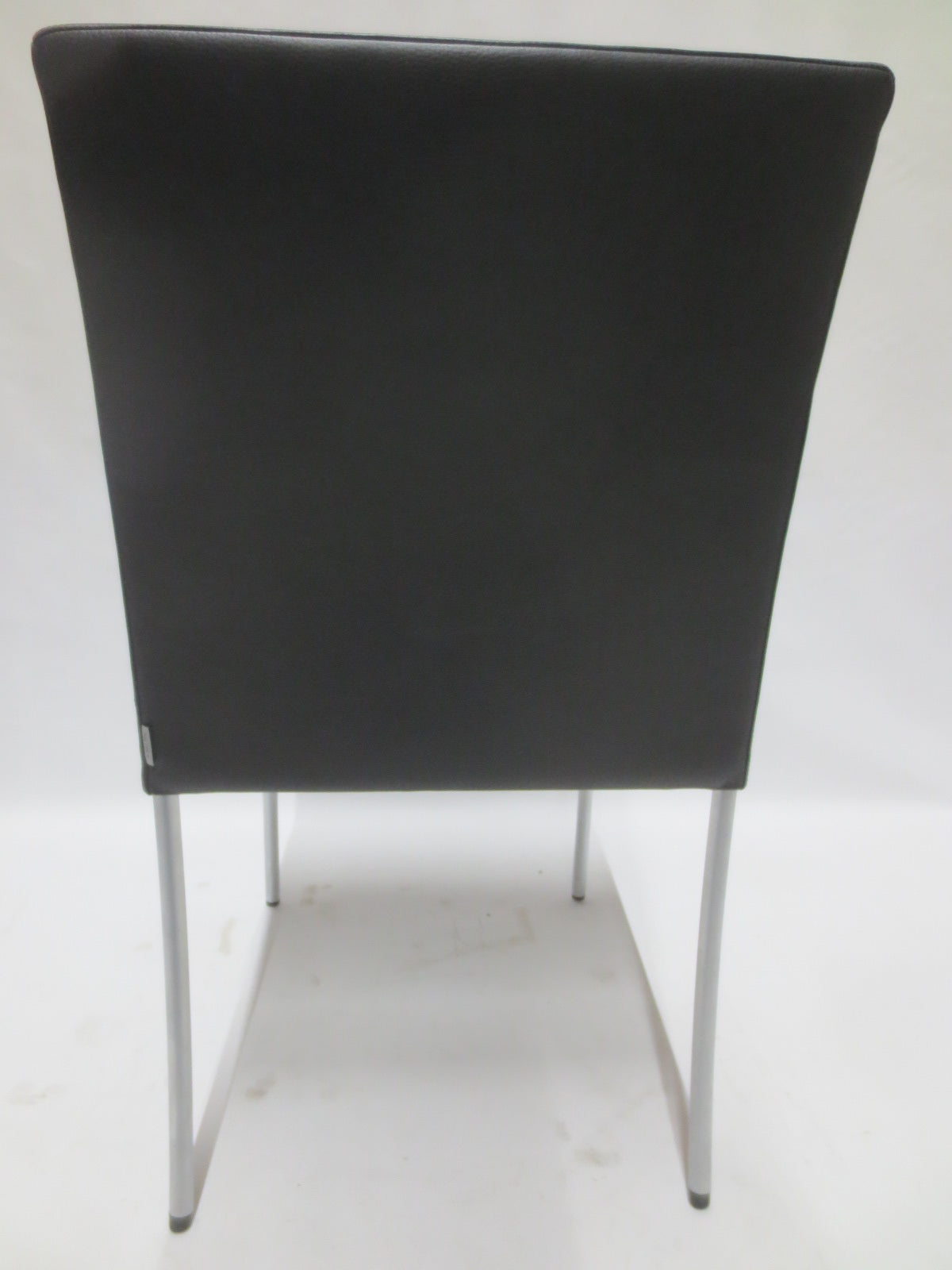 Walter Knoll Jason Lite Side Chair in Black with Satin Chrome Legs - Single (New)