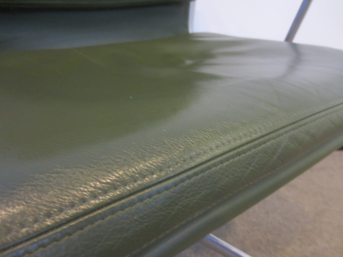 Herman Miller Eames Executive Soft Pad Chair in Dark Green Leather