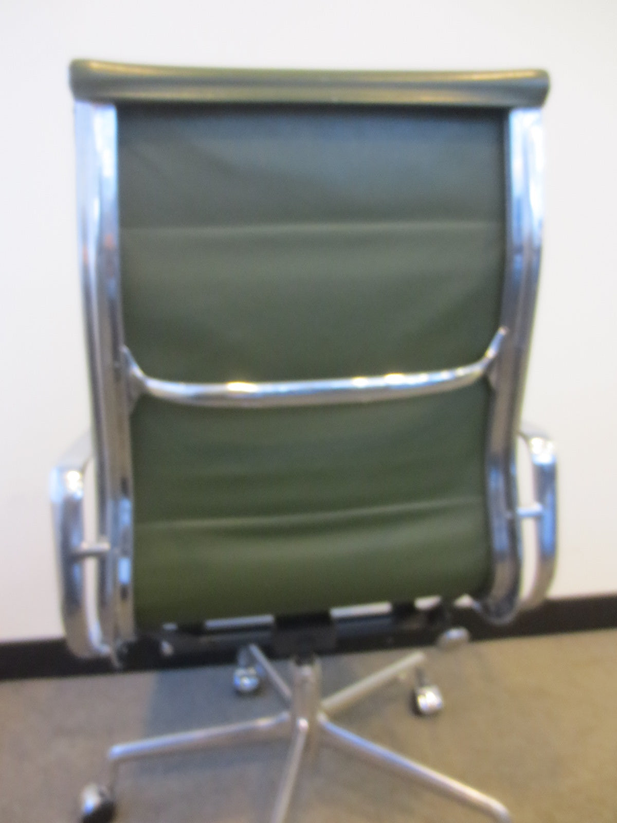 Herman Miller Eames Executive Soft Pad Chair in Dark Green Leather