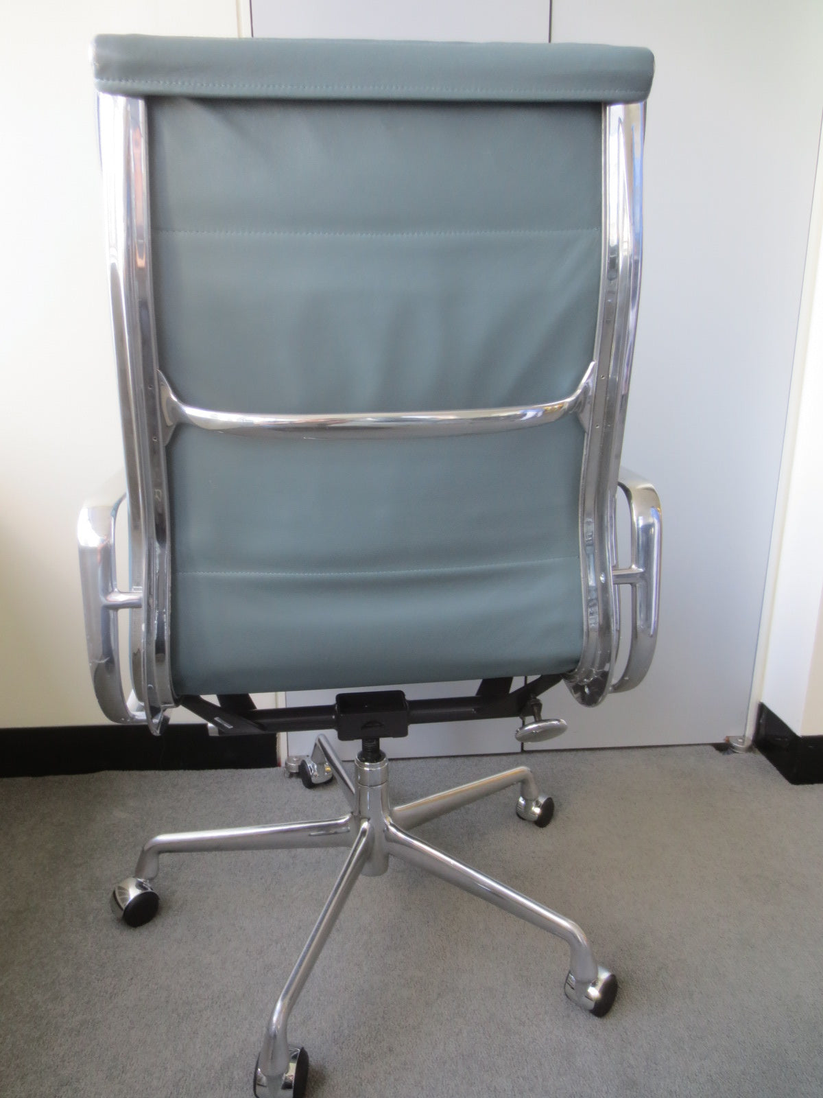 Herman Miller Eames Executive Soft Pad Chair in Light Blue Leather