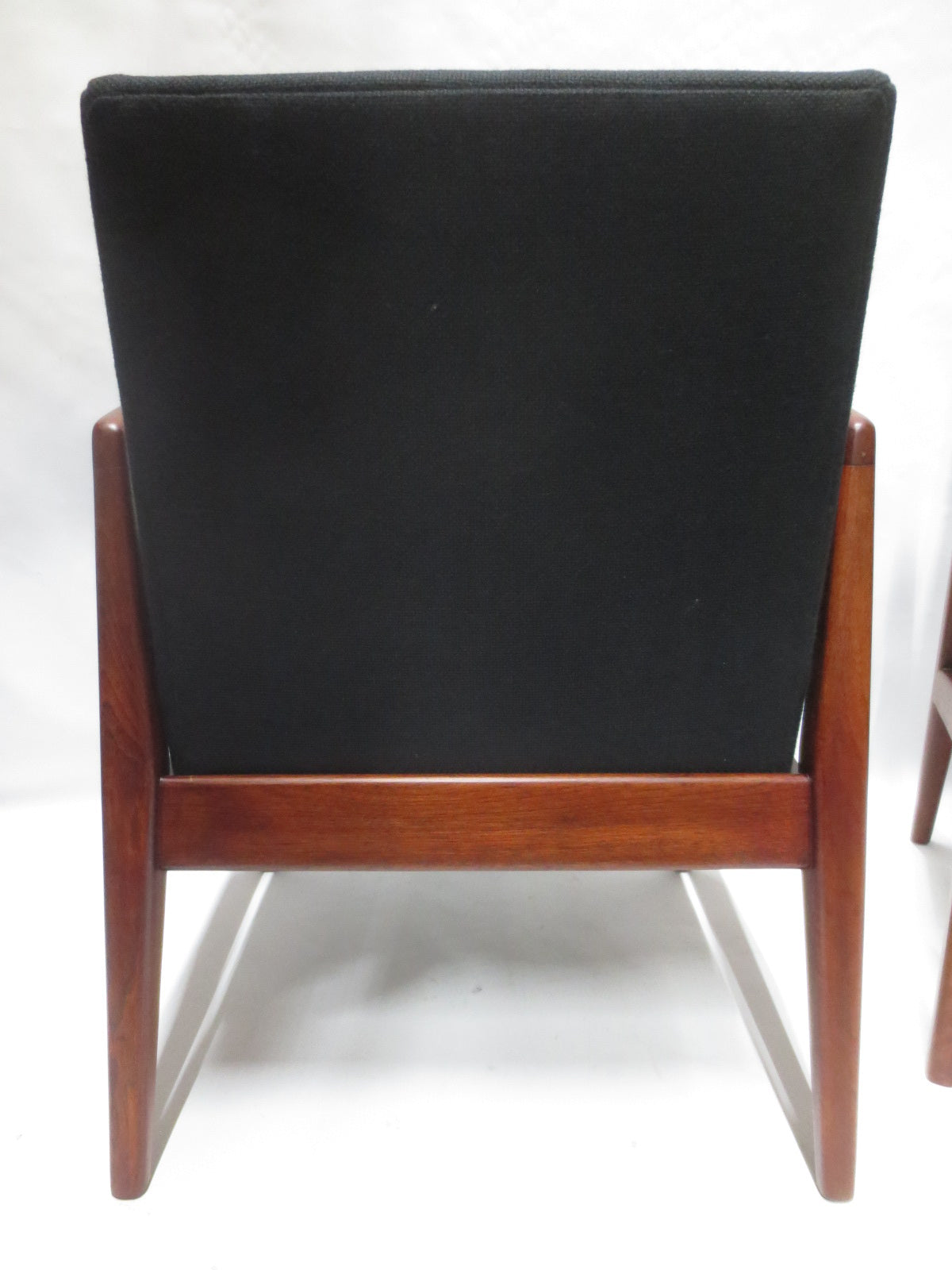 Jens Risom Mid-Century Walnut Lounge Chairs - A Pair (Vintage)