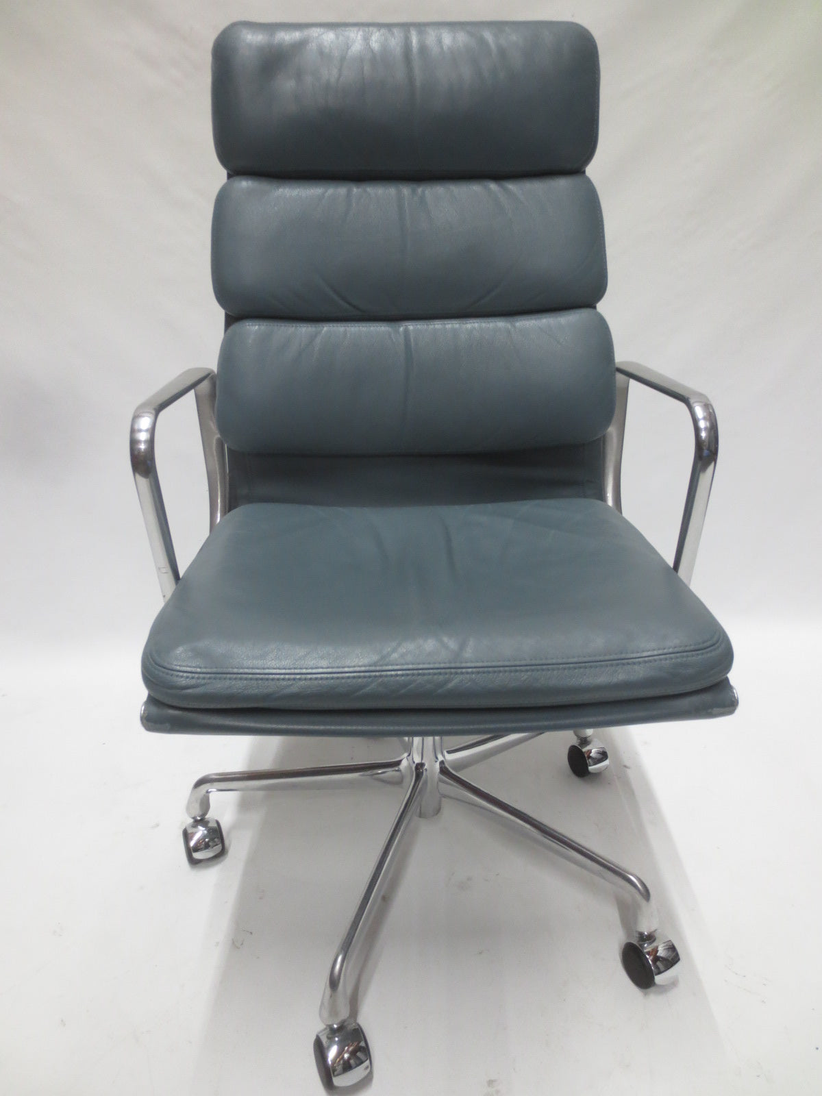 Herman Miller Eames Executive Soft Pad Chair in Light Blue Leather