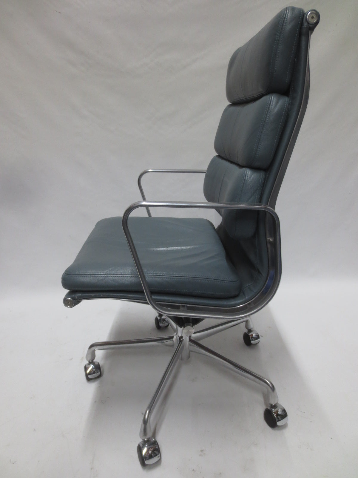 Herman Miller Eames Executive Soft Pad Chair in Light Blue Leather