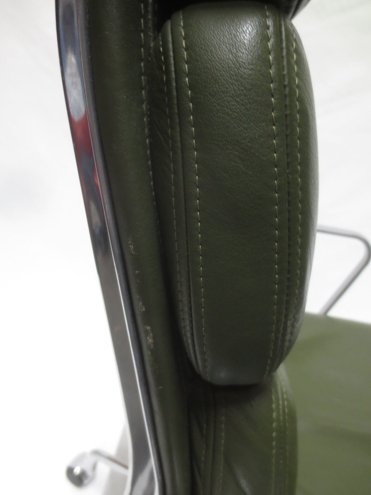 Herman Miller Eames Executive Soft Pad Chair in Dark Green Leather