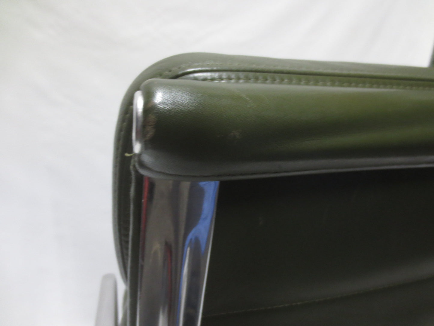 Herman Miller Eames Executive Soft Pad Chair in Dark Green Leather