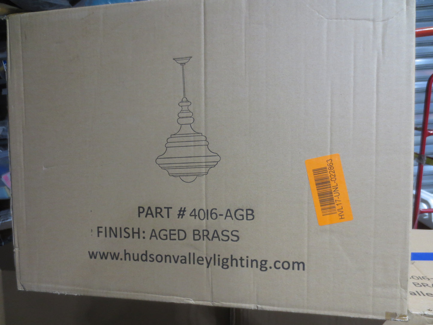 Hudson Valley Lighting Washington Lantern in Aged Brass (New in Box)