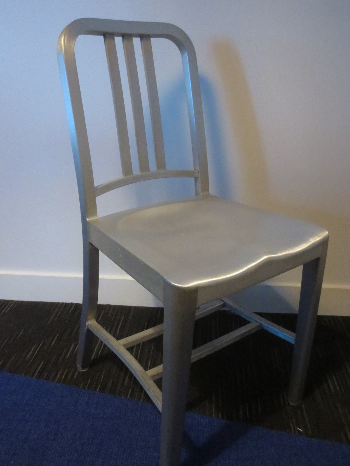 Emeco 1006 Navy Chair in Brushed Aluminum