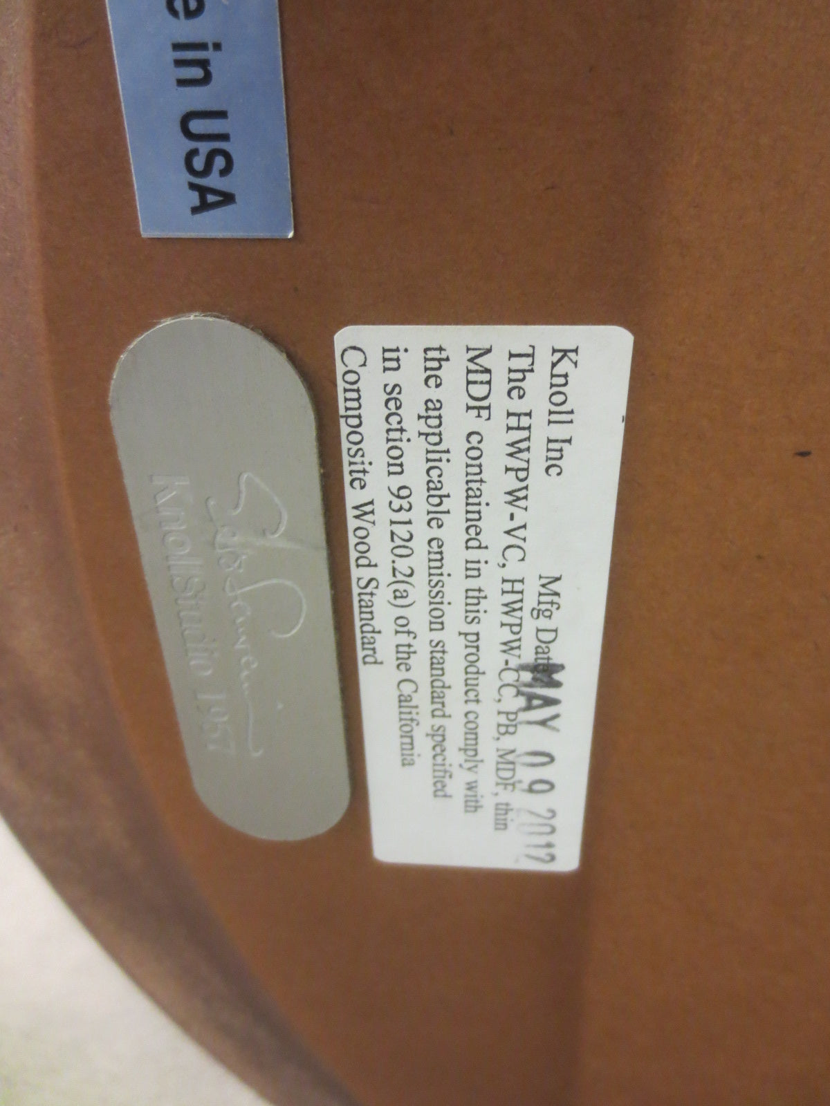 Knoll Saarinen Walnut Side Table with Platinum Tulip Base